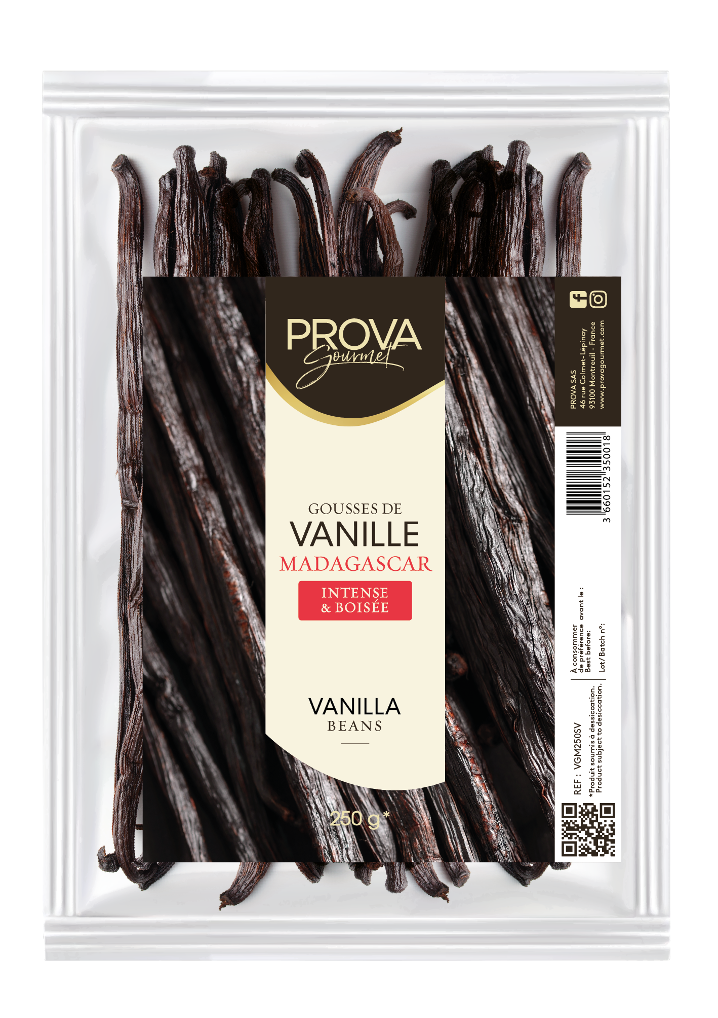 マダガスカル　バニラビーンズ　250g  Madagascar Vanilla Beans 250g