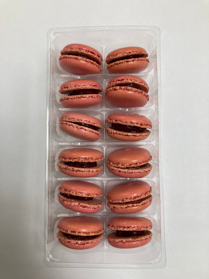 冷凍ラズベリーマカロン Frozen Raspberry Macarons